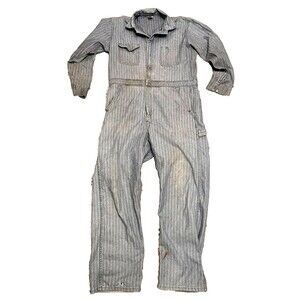 Vtg WRANGLER BIG BEN Denim Coveralls Men's 44R Railroad Gorpcore Mechanic USA
